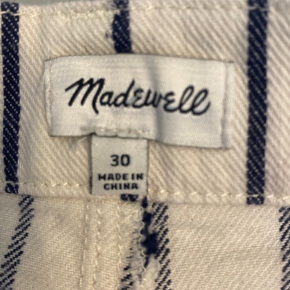 Madewell high Rise Emmett Button-Front Stripe Shorts Size 30 - Picture 10 of 13